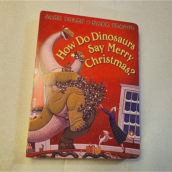 How Do Dinosaurs Say Merry Christmas by Jane Yolen & Mark Teague Hardback Book - Picture 1 of 3